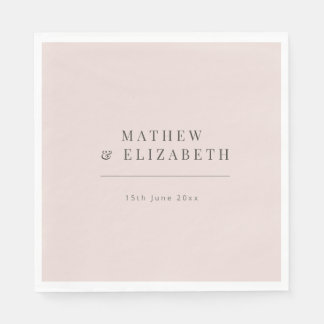 Minimalistische Trouw | Warm Roze Servet