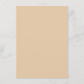 Minimalistische Trouw | Warme Perzik Zand Moderne  Menu (Achterkant)