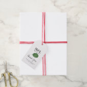 Minimalistische trouw waterverf botanisch blad cadeaulabel (Met Touw)