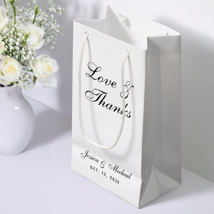 Minimalistische trouw zwarte en witte Liefde en Da Klein Cadeauzakje