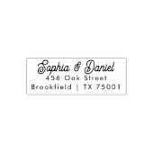 Minimalistische Trouwadres Rubberen Stempel (Design)