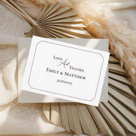 Minimalistische trouwbedankkaart met QR-code