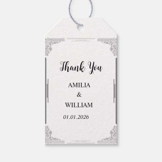 Minimalistische Trouwcadeautag Favor Label Cadeaulabel (Voorkant)
