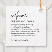 Minimalistische trouwcadeautas mand bedankjes labels (Achterkant)