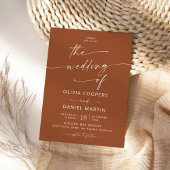 Minimalistische trouwceremonie uitnodiging