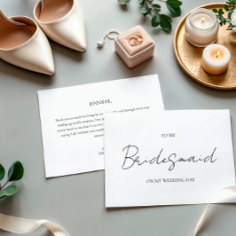 Minimalistische trouwdag voor mijn bruidsmeisje Ka Kaart