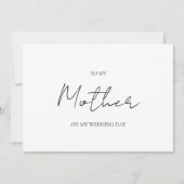 Minimalistische trouwdag voor mijn moeder Kaart (Voorkant)