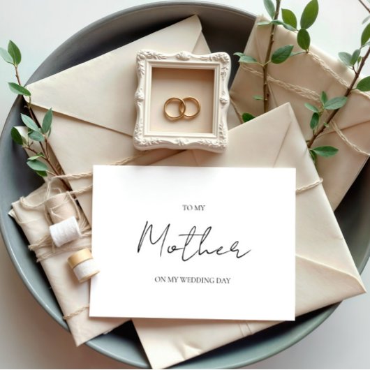 Minimalistische trouwdag voor mijn moeder Kaart
