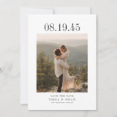 Minimalistische Trouwdatum Foto Save the Date (Voorkant)