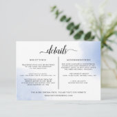 Minimalistische trouwdetails Informatie Sjabloon Kaart (Staand voorkant)