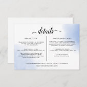 Minimalistische trouwdetails Informatie Sjabloon Kaart (Voorkant / Achterkant)