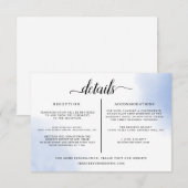 Minimalistische trouwdetails Informatiesjabloon Kaart (Voorkant / Achterkant)