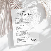 Minimalistische trouwdetails Kaart Moderne behuizi