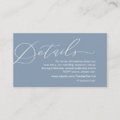 Minimalistische Trouwdetails Romantisch Script Web Informatiekaartje (Voorkant)