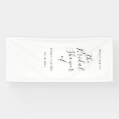 Minimalistische trouwfeest bruidsbruiloft welkomst spandoek (Horizontaal)