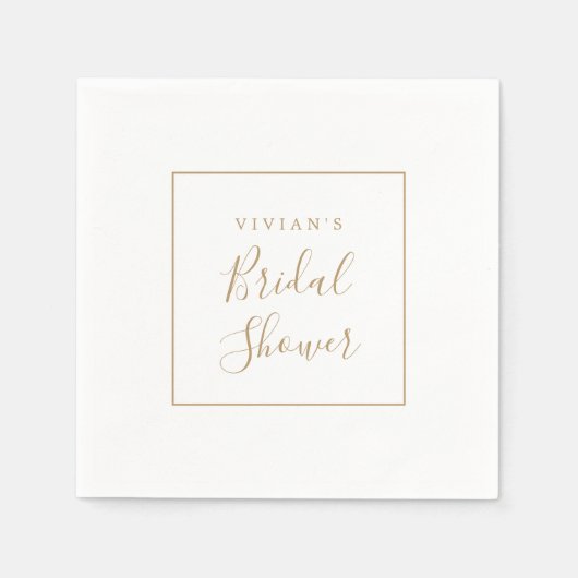 Minimalistische trouwfeest met goud servet (Voorkant)