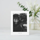 Minimalistische trouwfoto bedankkaart briefkaart (Staand voorkant)
