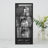 Minimalistische trouwfoto booth overlay Bedankt  Save The Date (Staand voorkant)