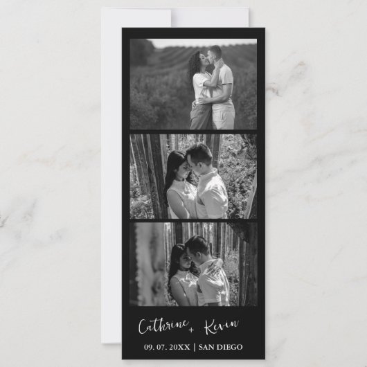 Minimalistische trouwfoto booth overlay Bedankt  Save The Date (Voorkant)