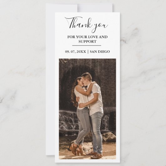 Minimalistische trouwfoto booth overlay Bedankt  Save The Date (Achterkant)