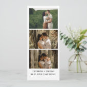 Minimalistische trouwfoto booth overlay Dank je we Save The Date (Staand voorkant)