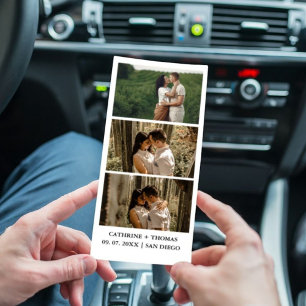 Minimalistische trouwfoto booth overlay Dank je we Save The Date