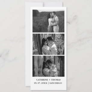 Minimalistische trouwfoto booth overlay Dank je we Save The Date