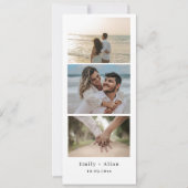 Minimalistische trouwfoto booth strip frame elegan save the date (Voorkant)