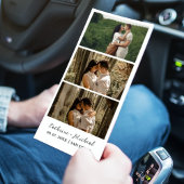 Minimalistische trouwfoto booth strook frame  save the date