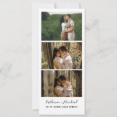 Minimalistische trouwfoto booth strook frame save the date (Voorkant)