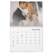 Minimalistische Trouwfoto Collage 2026 Kalender (Feb 2027)