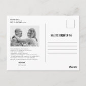 Minimalistische trouwfoto dank u briefkaart (Achterkant)