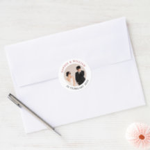 Minimalistische Trouwfoto Favoriet Ronde Sticker