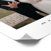 Minimalistische Trouwfoto Mijnheer & Mevrouw Aange Poster (Hoek)