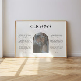 Minimalistische Trouwfoto "Onze Belijdenis" Fotobo Poster
