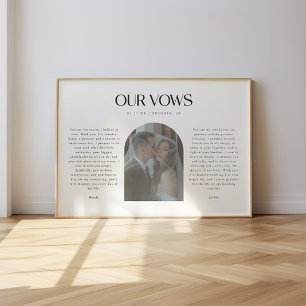 Minimalistische Trouwfoto "Onze Belijdenis" Fotobo Poster