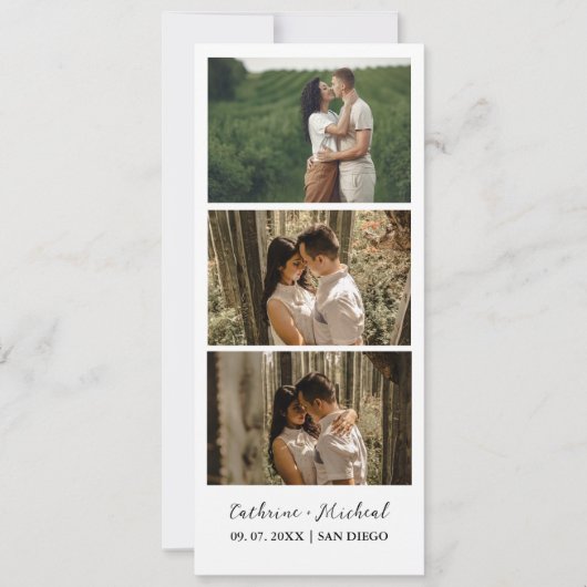 Minimalistische trouwfoto reeks frame  save the date (Voorkant)