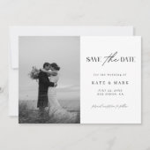Minimalistische trouwfoto save the date (Voorkant)