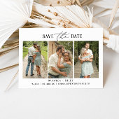 Minimalistische trouwfoto 'Save The Date' kaart