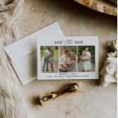 Minimalistische trouwfoto 'Save The Date' kaart