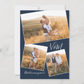 Minimalistische trouwfoto Sla de datum uitnodiging (Achterkant)