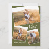 Minimalistische trouwfoto Sla de datum uitnodiging (Achterkant)