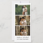 Minimalistische trouwfoto strook frame save the date (Voorkant)