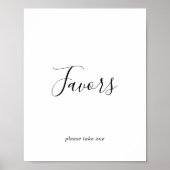 Minimalistische trouwgunsten bord poster (Voorkant)