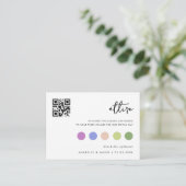 Minimalistische trouwjurk code Gastenkleding QR-co Informatiekaartje (Staand voorkant)