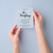 Minimalistische TROUWKAAARTJES MET KOPZET IN VETTE Flyer (Hand)