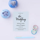 Minimalistische TROUWKAAARTJES MET KOPZET IN VETTE Flyer (Enkel)