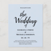 Minimalistische TROUWKAAARTJES MET KOPZET IN VETTE Flyer (Voorkant)