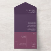 Minimalistische Trouwkaart All In One Uitnodiging (Binnen)