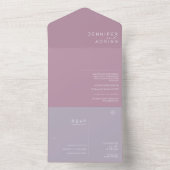 Minimalistische Trouwkaart All In One Uitnodiging (Binnen)